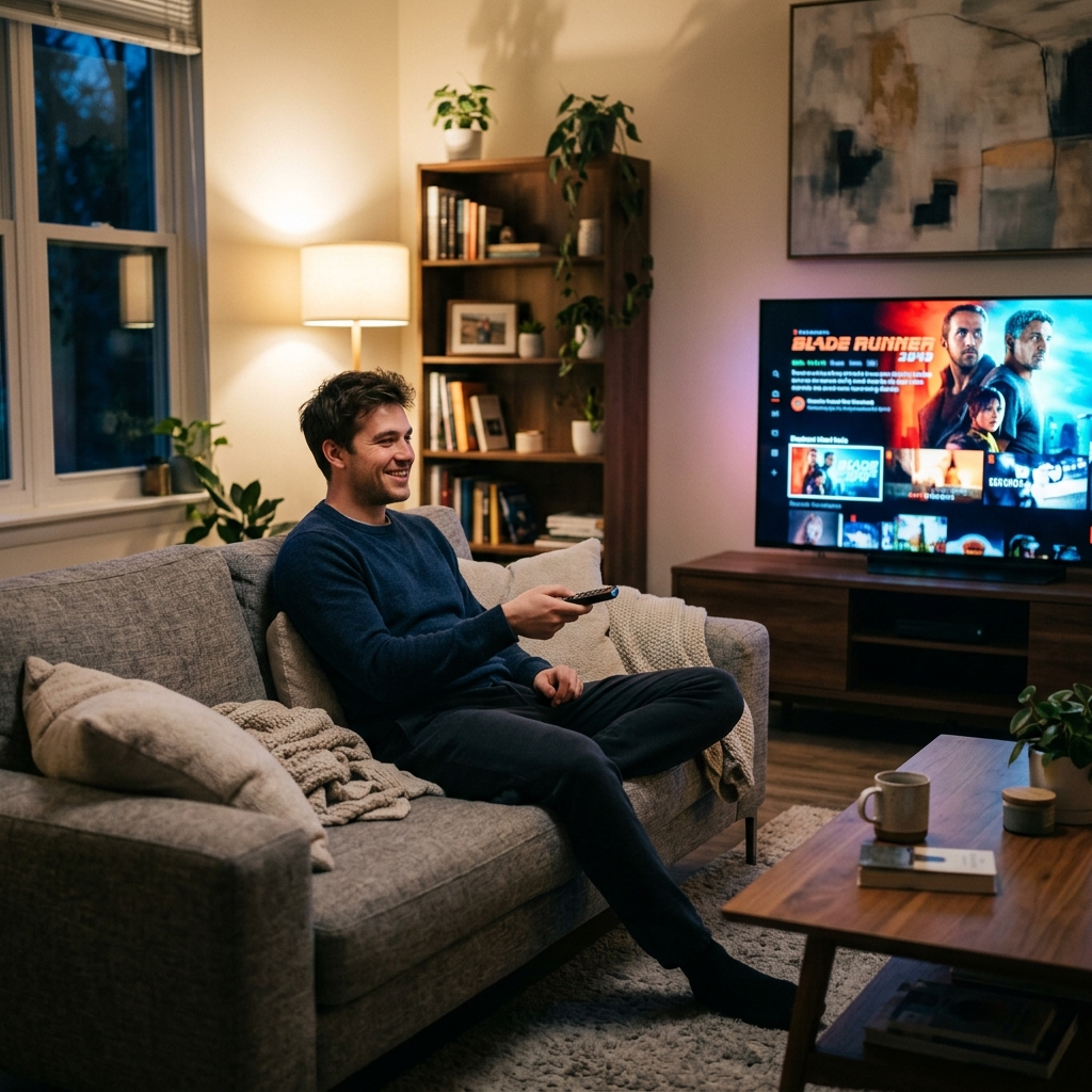 Man choosing Flix4K plan